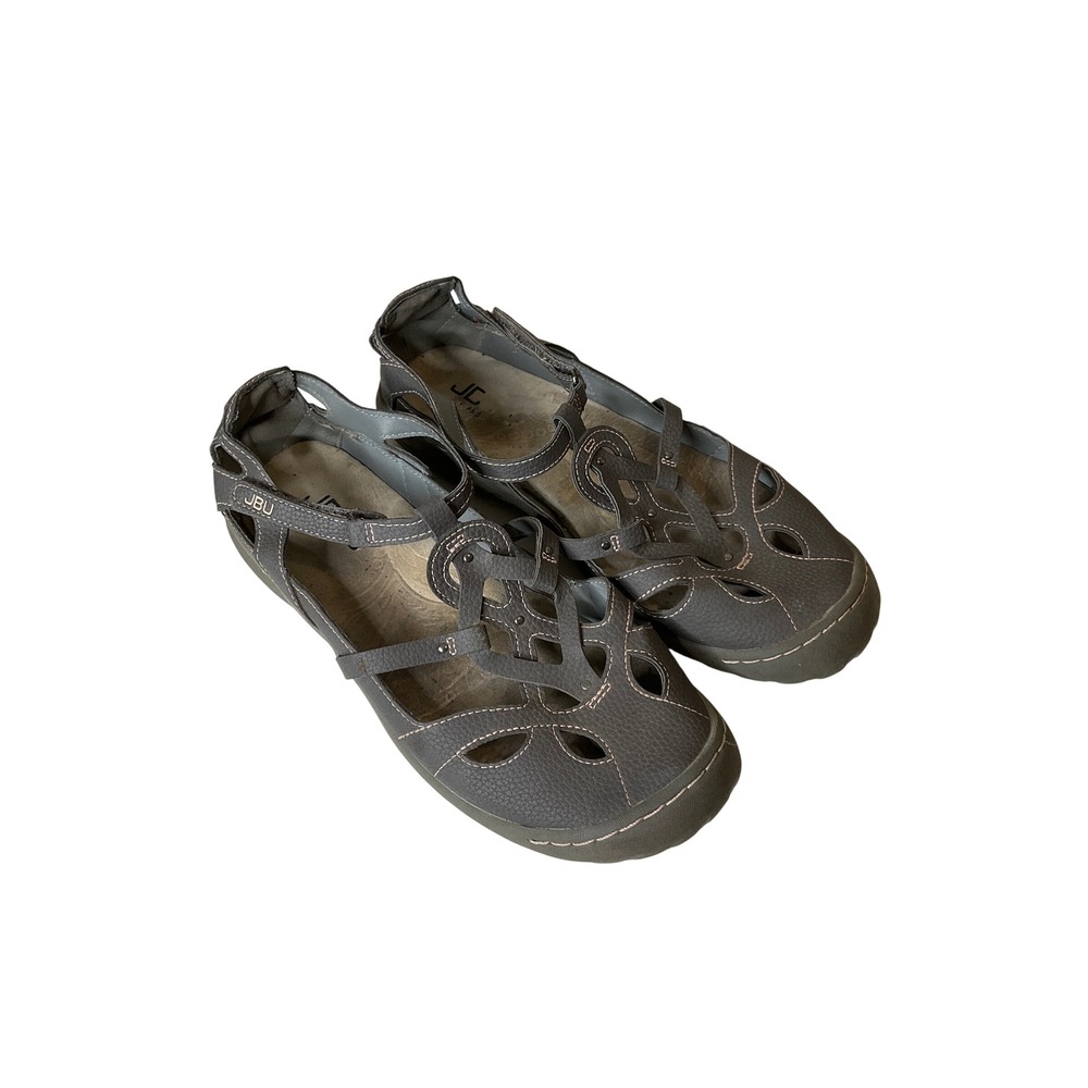 JBU by Jambu Memory Foam Sydney Flat Mary‎ Janes Adjustable Outdoor Casual 9
